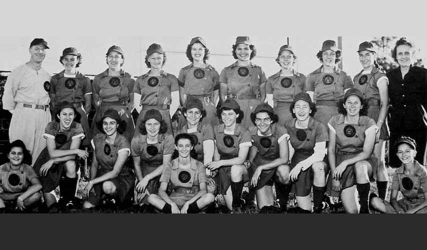 Rockford Peaches hat that was worn during the inaugural 1943 season through  1944. - All American Girls Professional Baseball League Players  Association